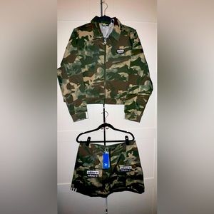 ADIDAS CAMO SKIRT JACKET SET NWT